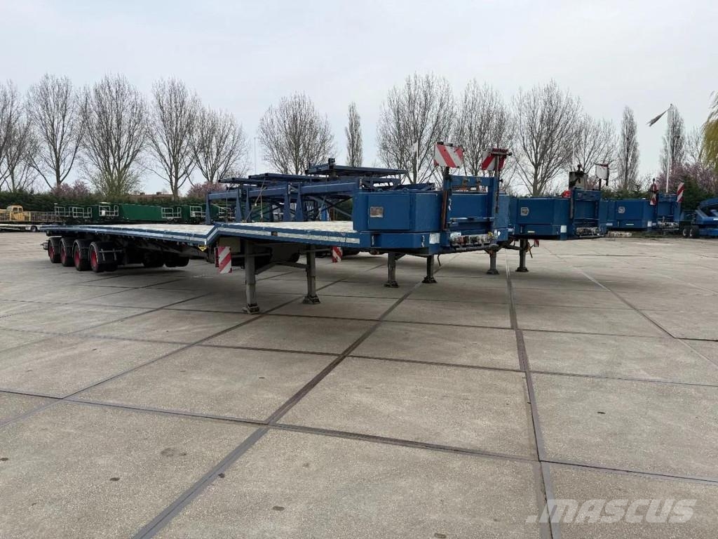 Broshuis 3 X 4AOU-58 3-15, 2014, 2016 AND 2021 4 AXLE FORCE نصف مقطورة مسطحة منخفضة