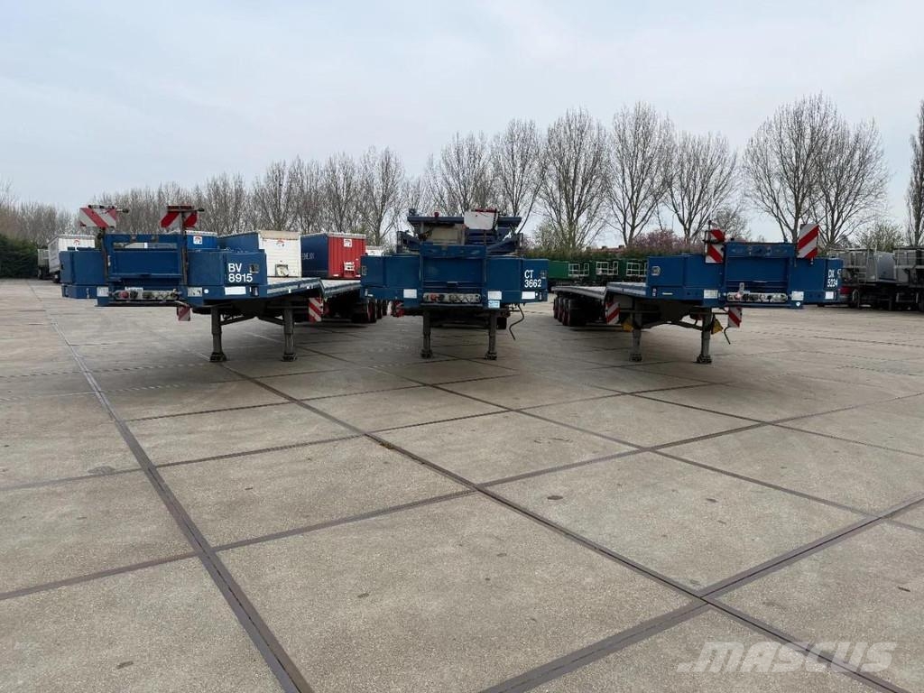 Broshuis 3 X 4AOU-58 3-15, 2014, 2016 AND 2021 4 AXLE FORCE نصف مقطورة مسطحة منخفضة