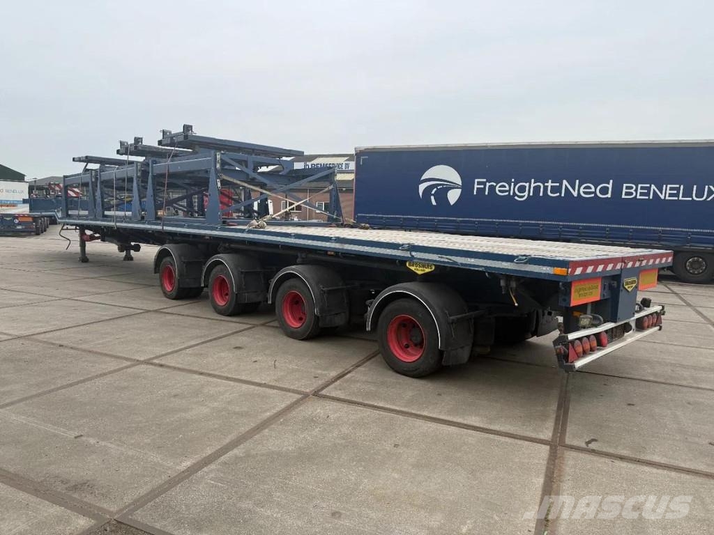 Broshuis 3 X 4AOU-58 3-15, 2014, 2016 AND 2021 4 AXLE FORCE نصف مقطورة مسطحة منخفضة