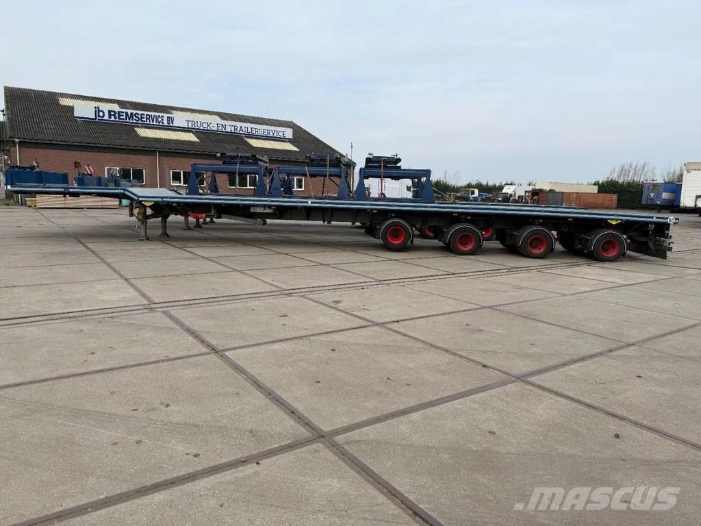 Broshuis 3 X 4AOU-58 3-15, 2014, 2016 AND 2021 4 AXLE FORCE نصف مقطورة مسطحة منخفضة
