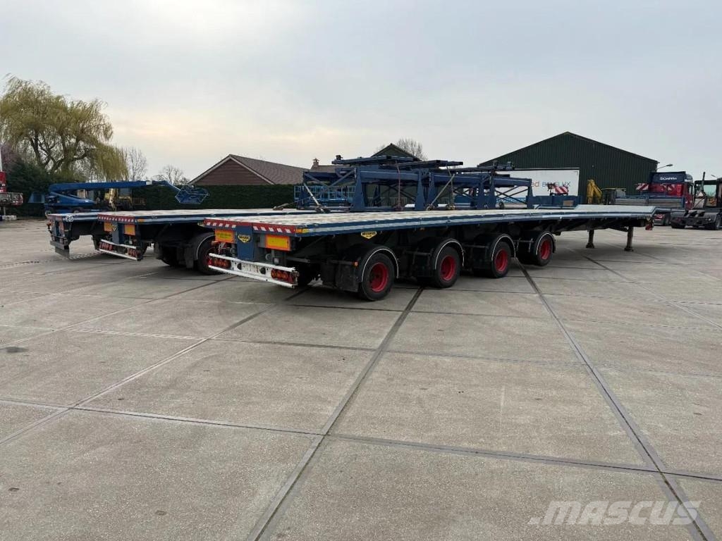 Broshuis 3 X 4AOU-58 3-15, 2014, 2016 AND 2021 4 AXLE FORCE نصف مقطورة مسطحة منخفضة