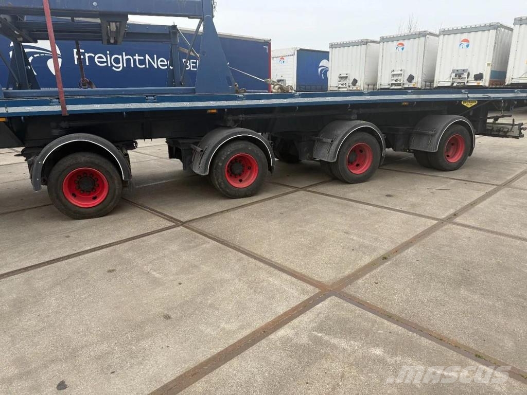 Broshuis 3 X 4AOU-58 3-15, 2014, 2016 AND 2021 4 AXLE FORCE نصف مقطورة مسطحة منخفضة