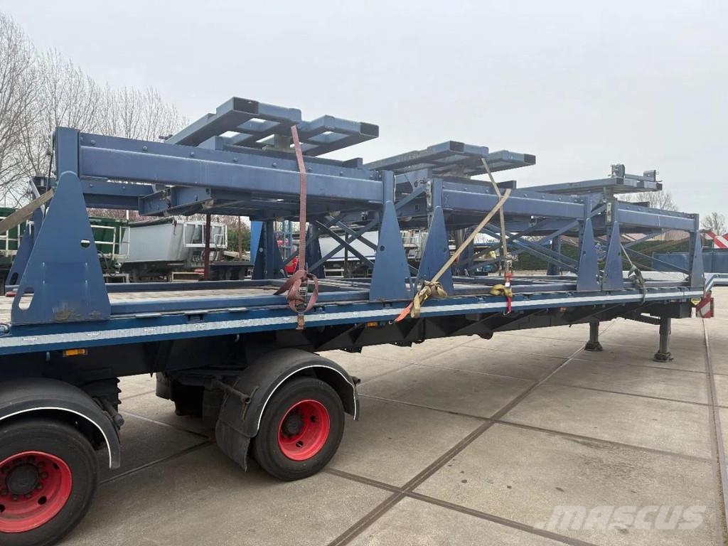 Broshuis 3 X 4AOU-58 3-15, 2014, 2016 AND 2021 4 AXLE FORCE نصف مقطورة مسطحة منخفضة