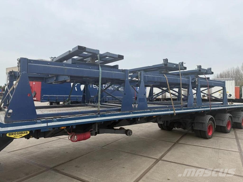 Broshuis 3 X 4AOU-58 3-15, 2014, 2016 AND 2021 4 AXLE FORCE نصف مقطورة مسطحة منخفضة
