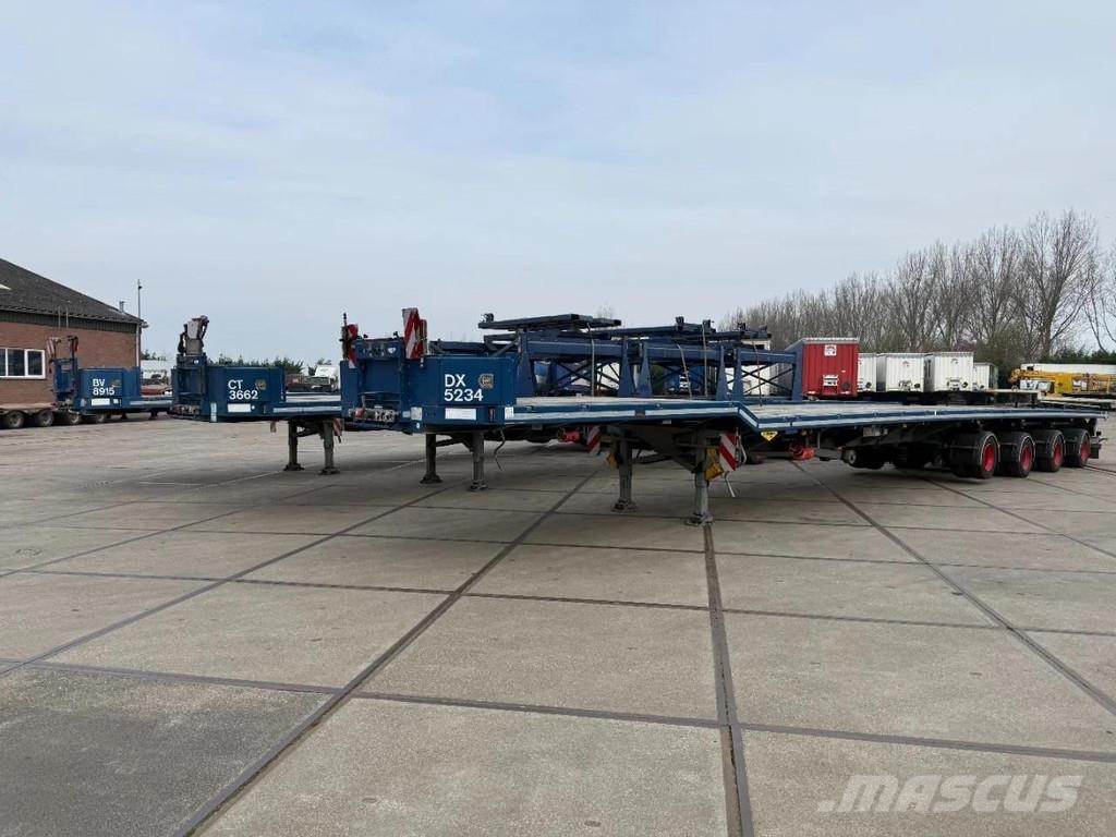 Broshuis 3 X 4AOU-58 3-15, 2014, 2016 AND 2021 4 AXLE FORCE نصف مقطورة مسطحة منخفضة