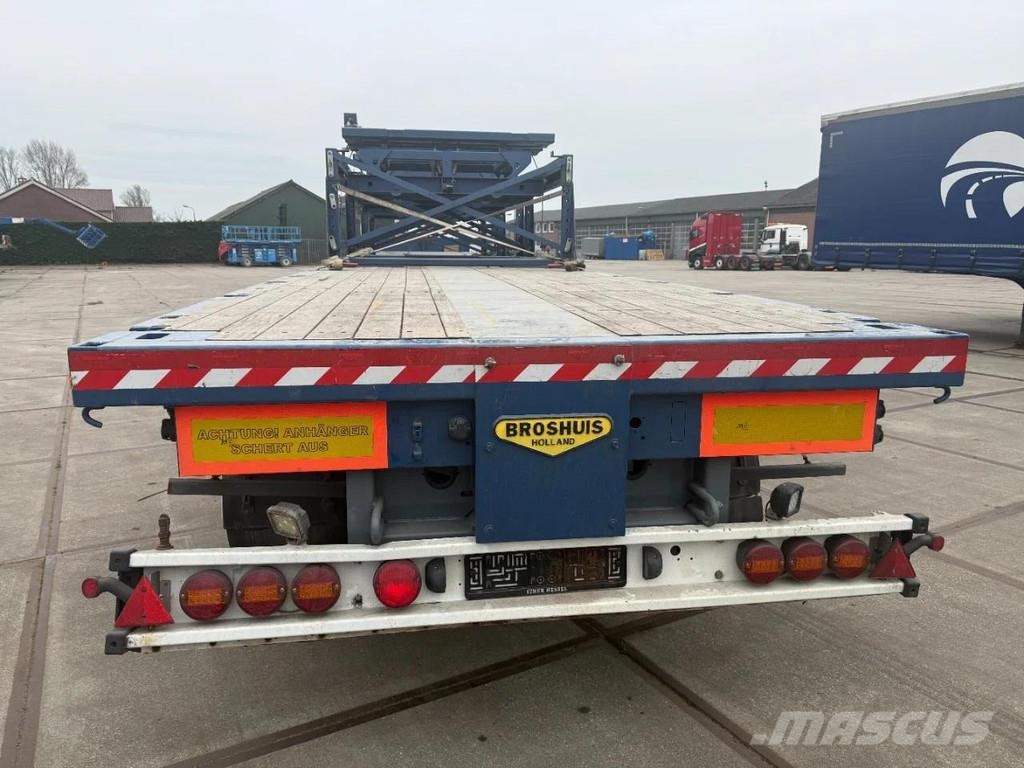 Broshuis 3 X 4AOU-58 3-15, 2014, 2016 AND 2021 4 AXLE FORCE نصف مقطورة مسطحة منخفضة