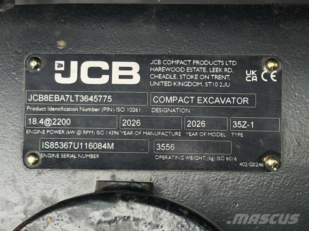JCB 35 Z-1 / Rototilt + kahvat / Ilmastointi / LED / Minikoparki