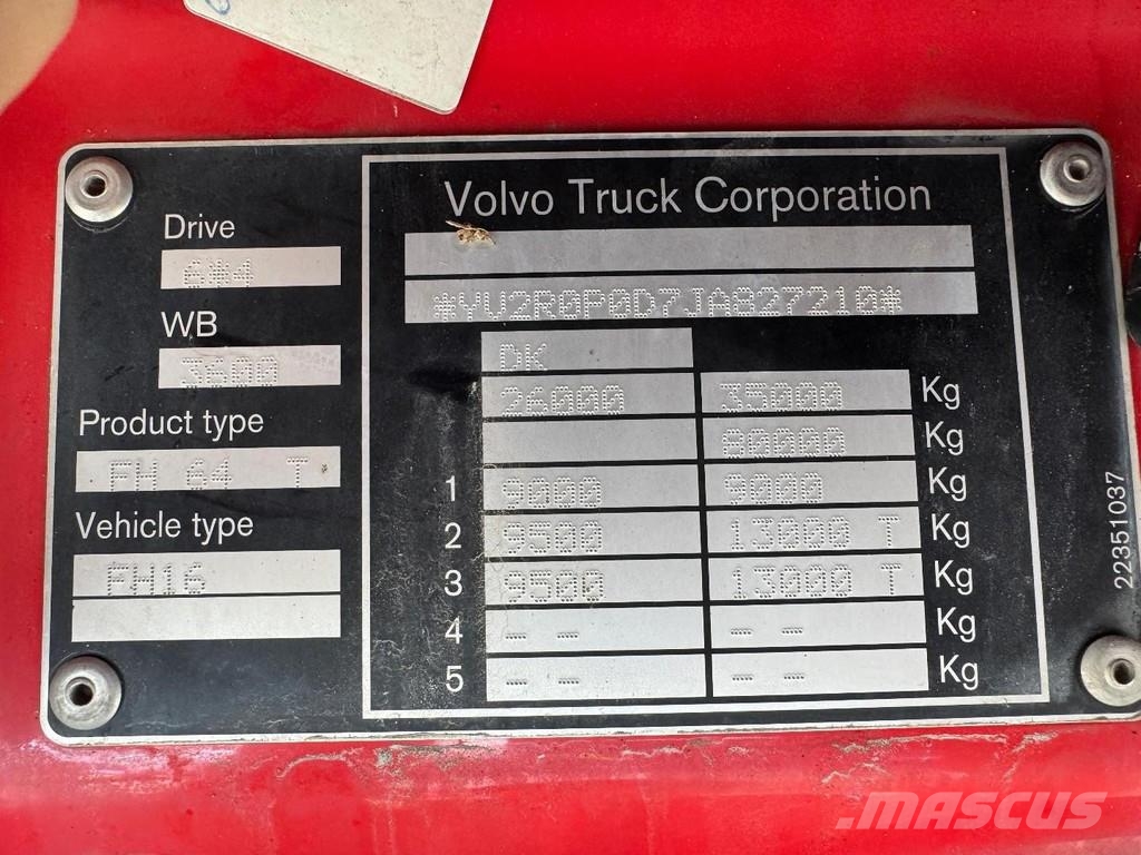 Volvo FH 16.750 6X4 EURO 6 + EPSILON S260Z + CABIN: EPSC Trækkere