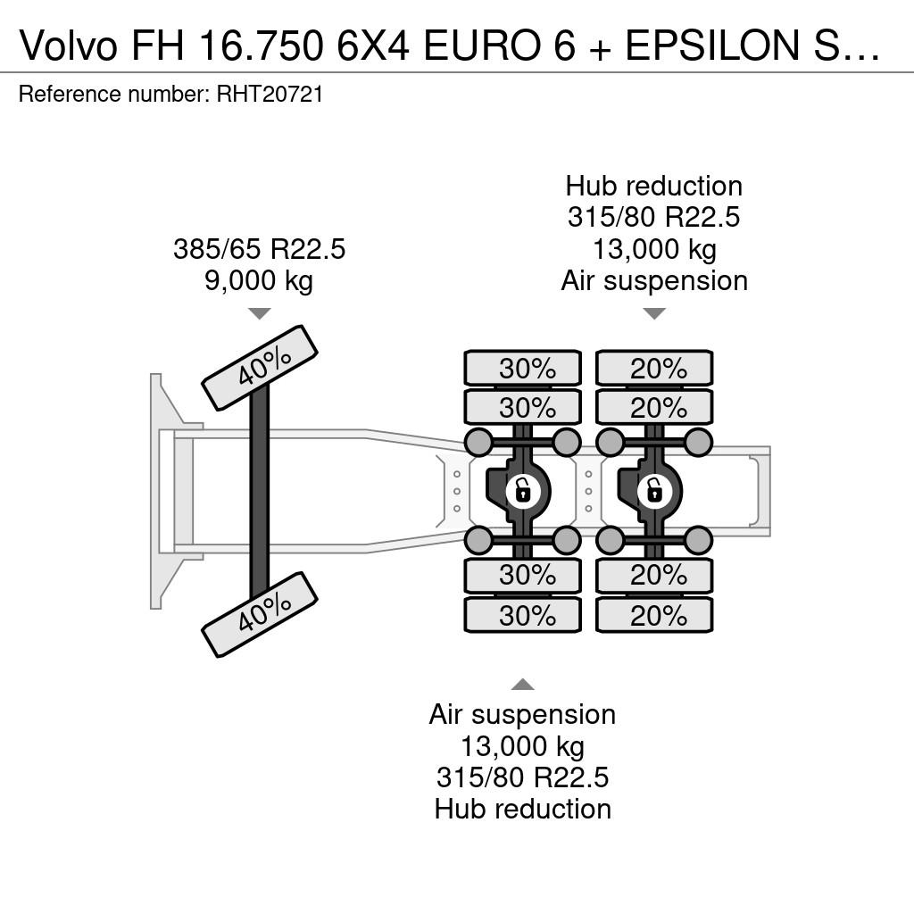 Volvo FH 16.750 6X4 EURO 6 + EPSILON S260Z + CABIN: EPSC Trækkere