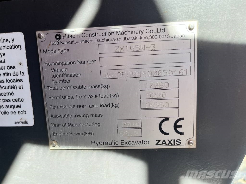 Hitachi ZX140W Wielgraafmachines