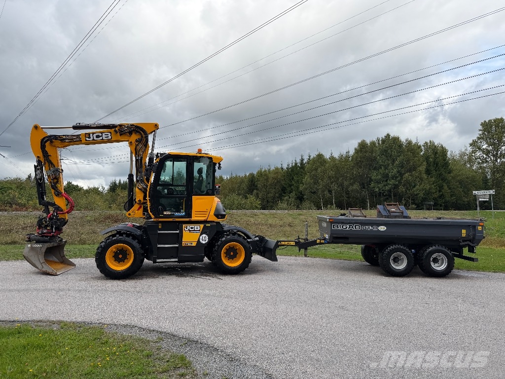 JCB 110 W Hydradig med vagn och mycket redskap Escavatori gommati