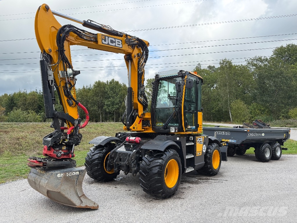 JCB 110 W Hydradig med vagn och mycket redskap Escavatori gommati