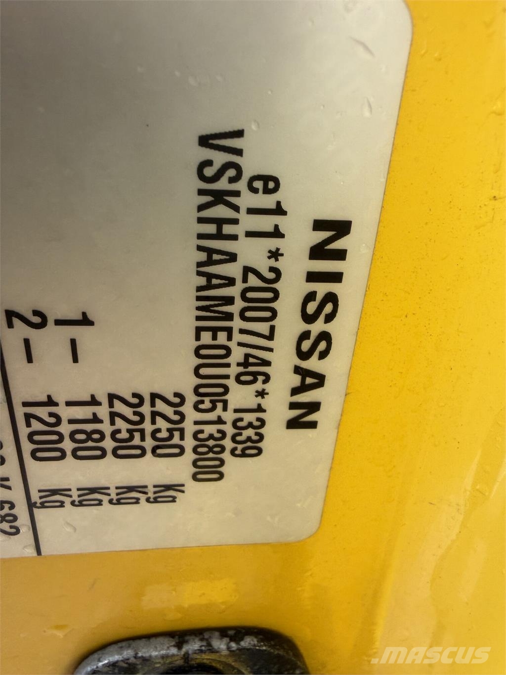 Nissan e-NV200 VIN 800 Lengvieji automobiliai