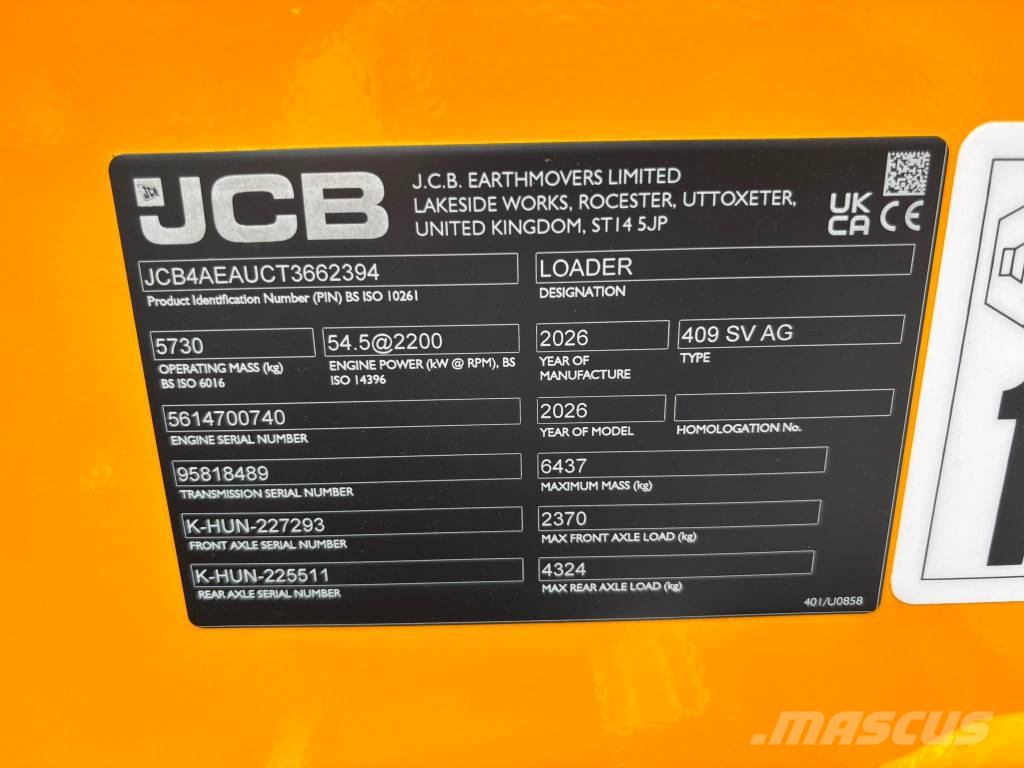 JCB 409 لوادر بعجل