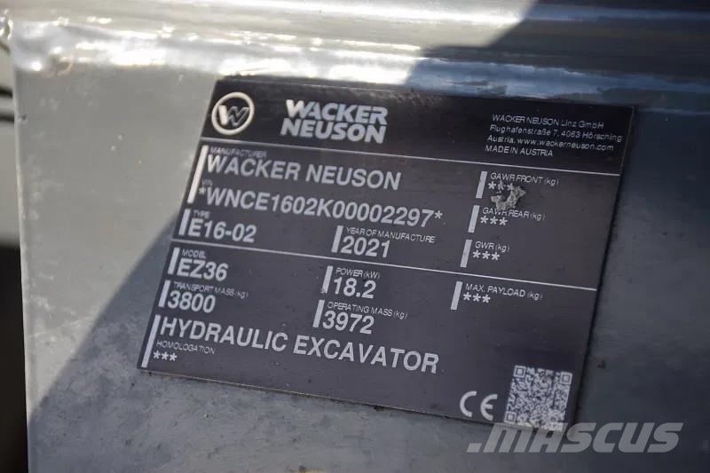 Wacker Neuson EZ36 - year 2021 Mini ekskavatoriai < 7 t