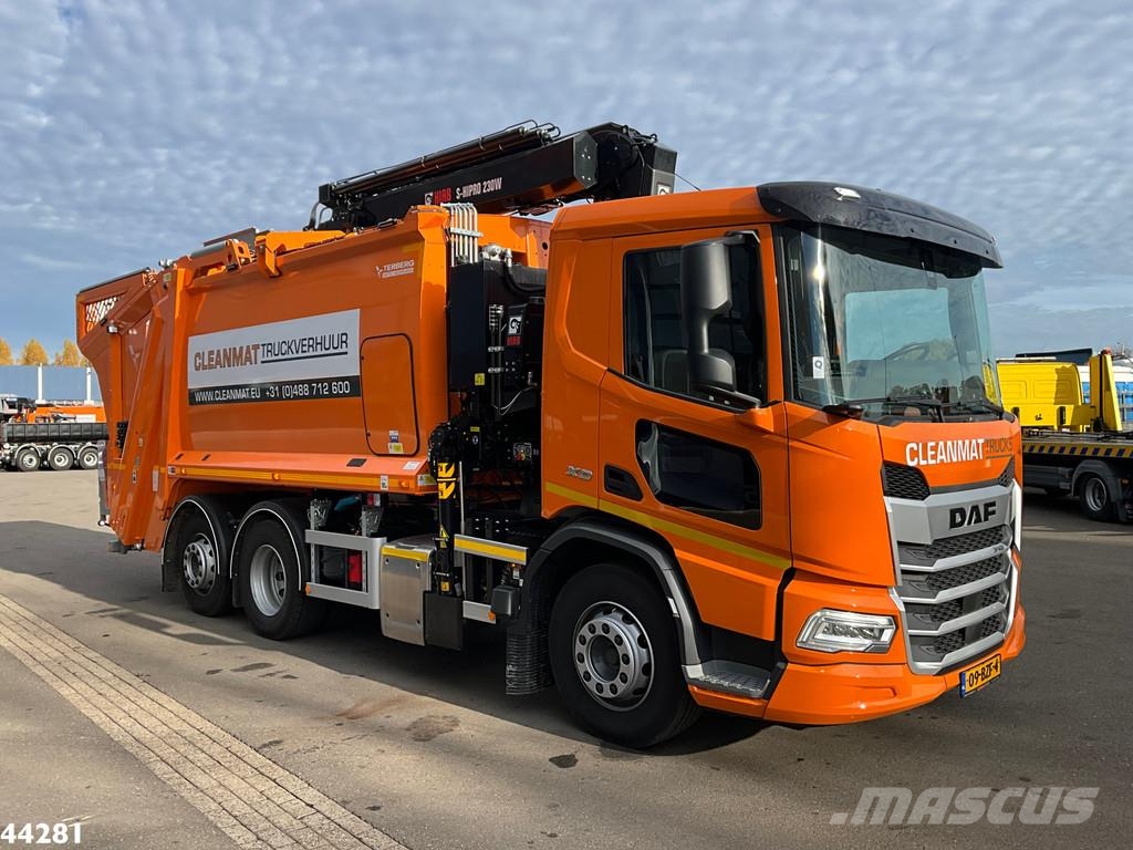 DAF FAN XD 340 Euro 6 Hiab 23 Tonmeter laadkraan Camiones de basura