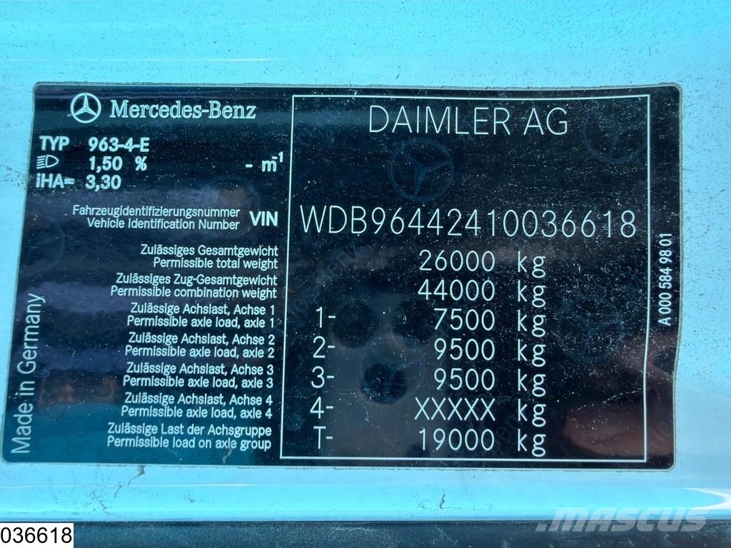 Mercedes-Benz Arocs 2642 6x4, Euro 6, PTO, hydraulics Ciągniki siodłowe