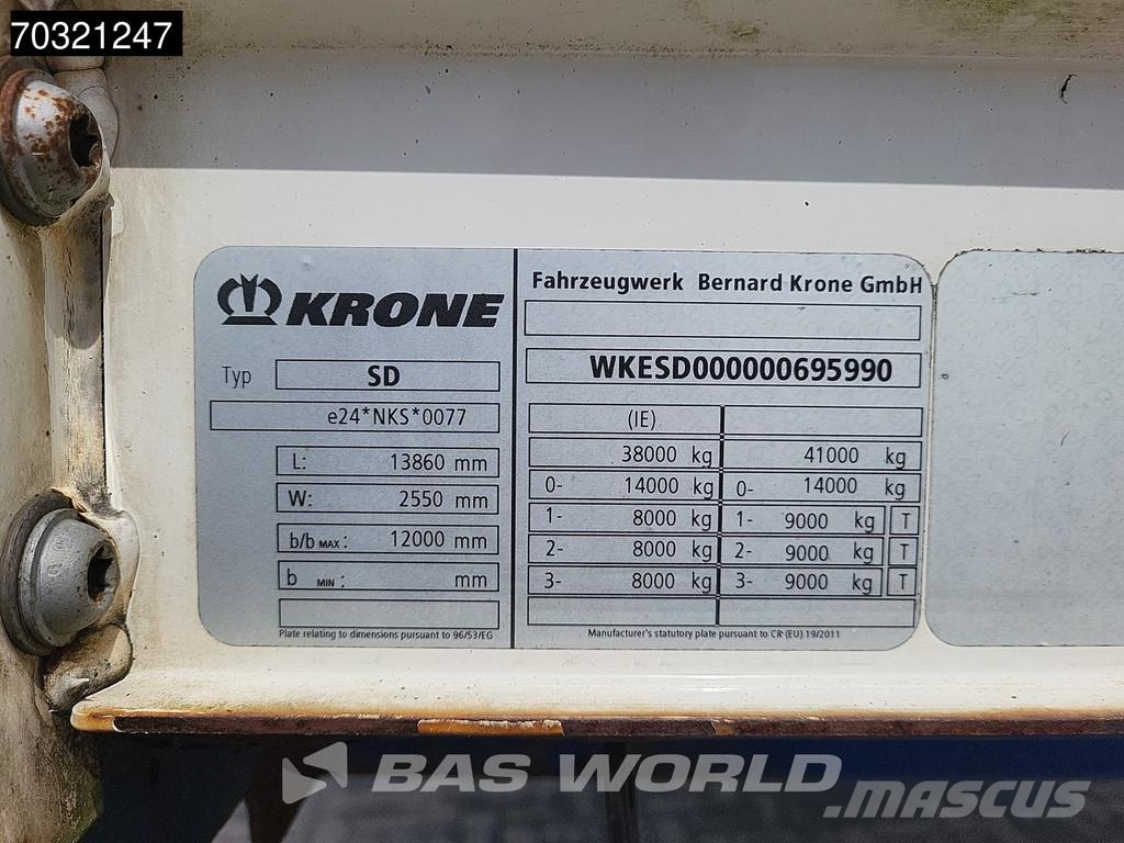 Krone SD Lift Axle Semirremolques con caja de lona