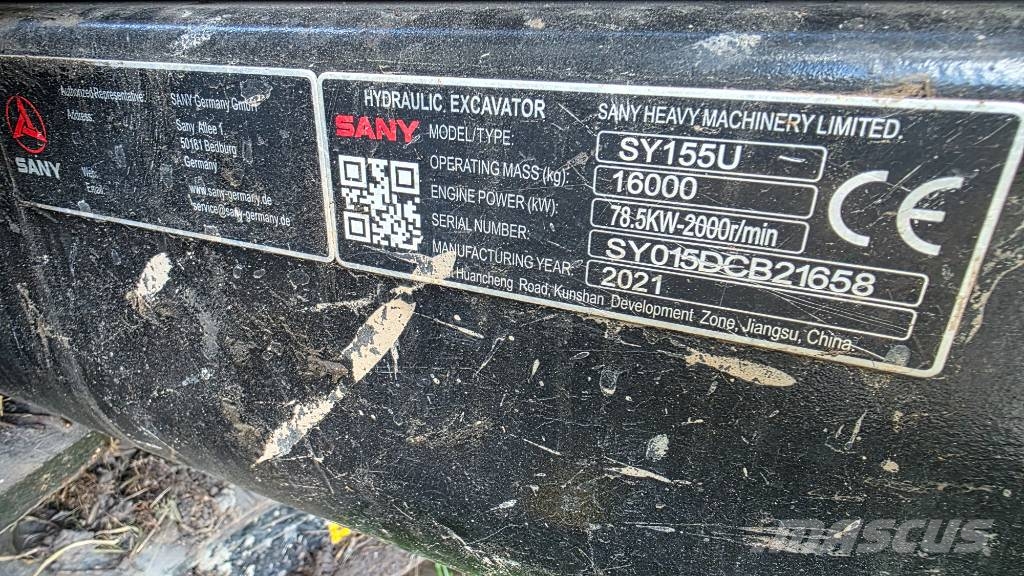 Sany SY 155 U حفارات زحافة