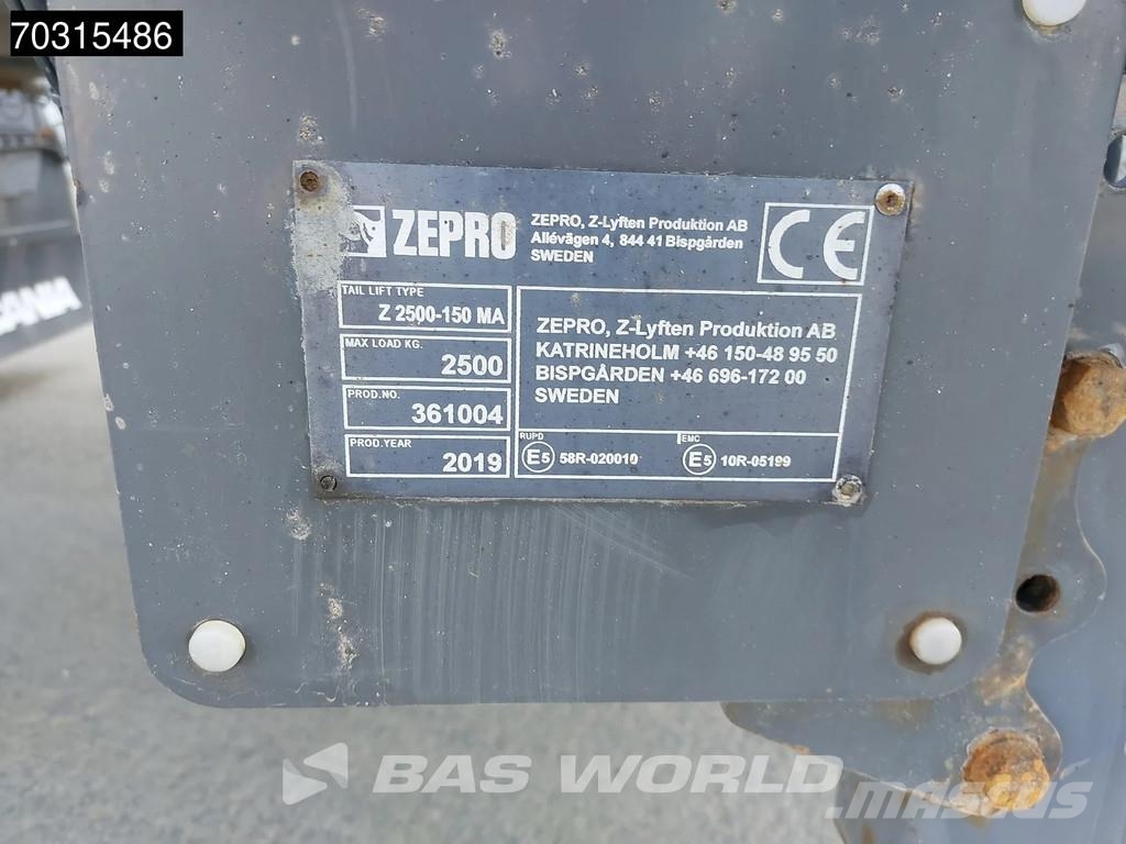 Scania P500 P 6X2 Full Air Zepro 2500kg Ladebordwand Lift شاحنات قابلة للفك