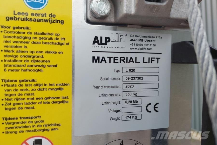 AlpLift Large 620 Material Lift, Valid inspection, *Guaran Gelenkteleskoparbeitsbühnen