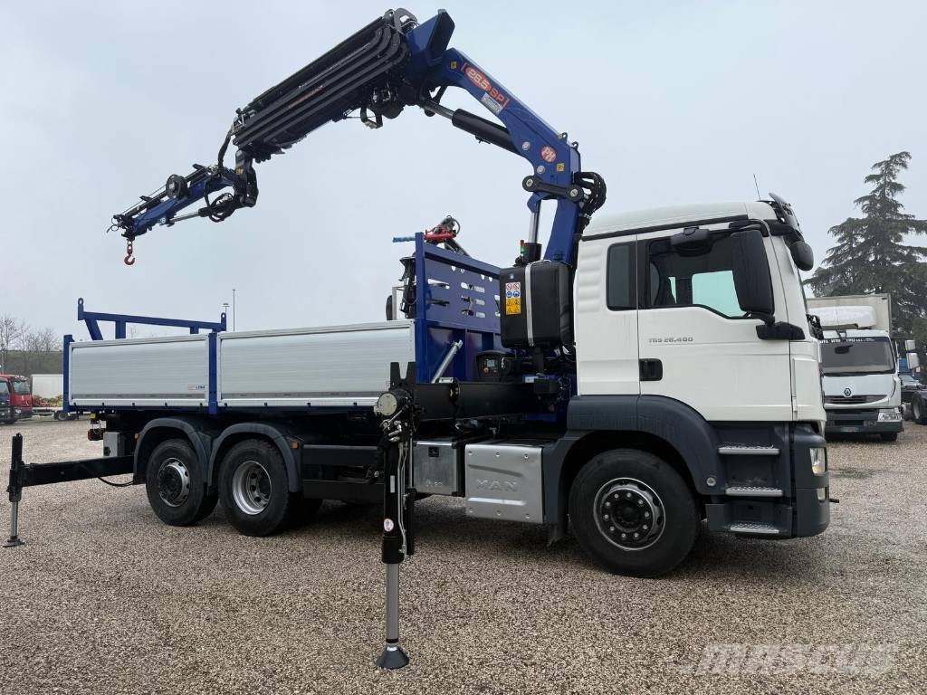 MAN TGS 26.400 allestito con gru PM 28525 SP J614.20 Smagās mašīnas ar celtni