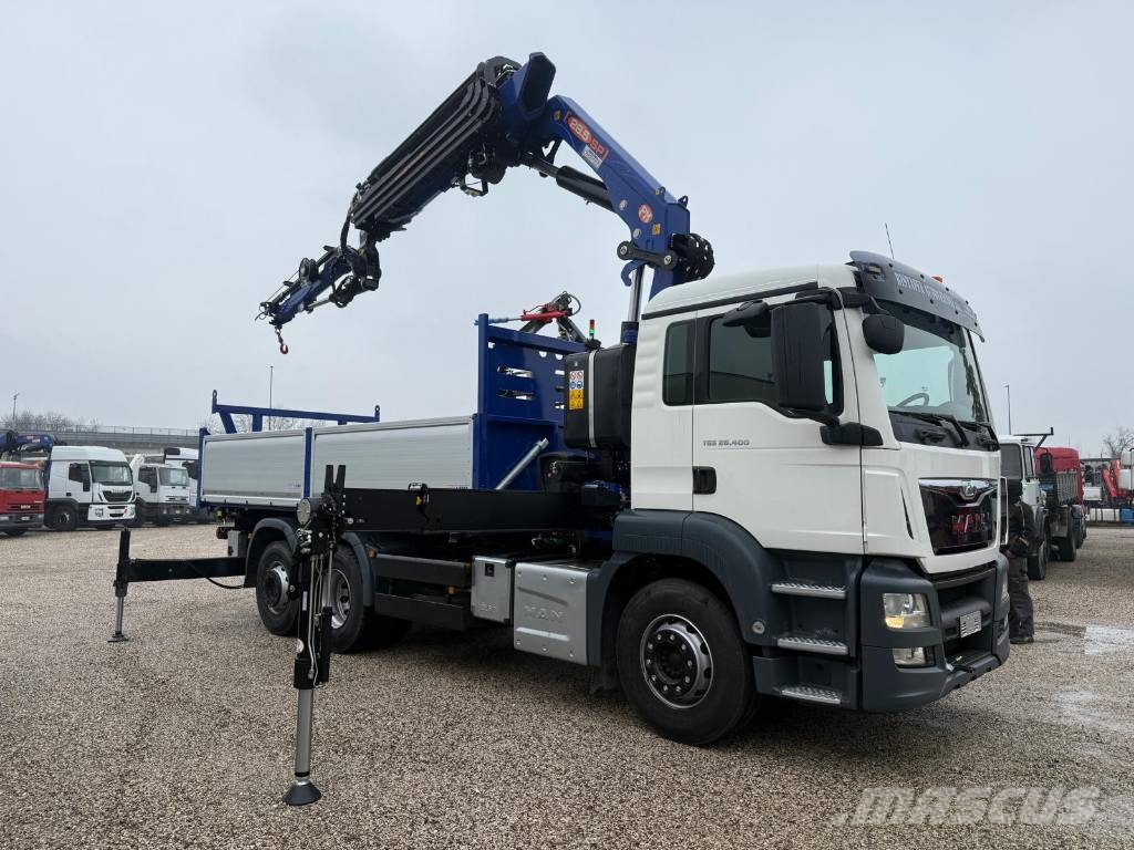 MAN TGS 26.400 allestito con gru PM 28525 SP J614.20 Smagās mašīnas ar celtni
