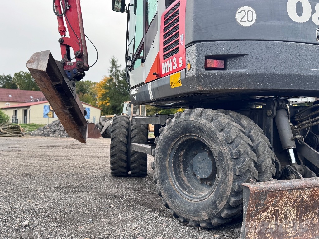 O&K MH 3.5 Mobilbagger Verstellausleger 3 Löffel MS08 Pelle sur pneus