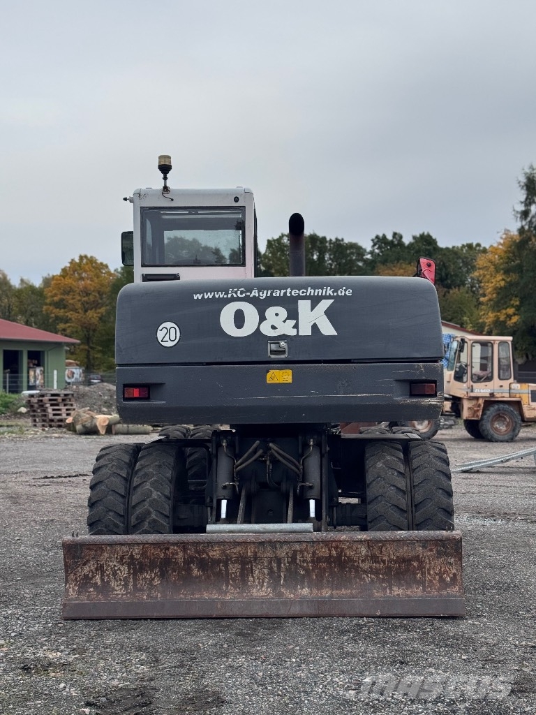 O&K MH 3.5 Mobilbagger Verstellausleger 3 Löffel MS08 Pelle sur pneus