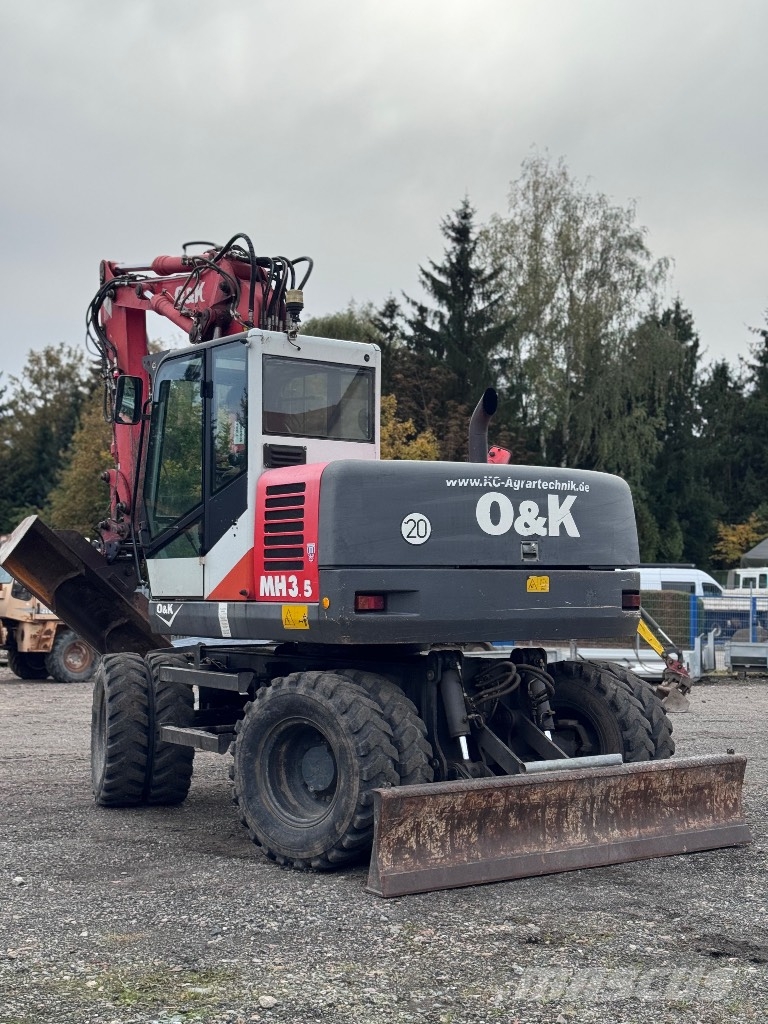 O&K MH 3.5 Mobilbagger Verstellausleger 3 Löffel MS08 Pelle sur pneus