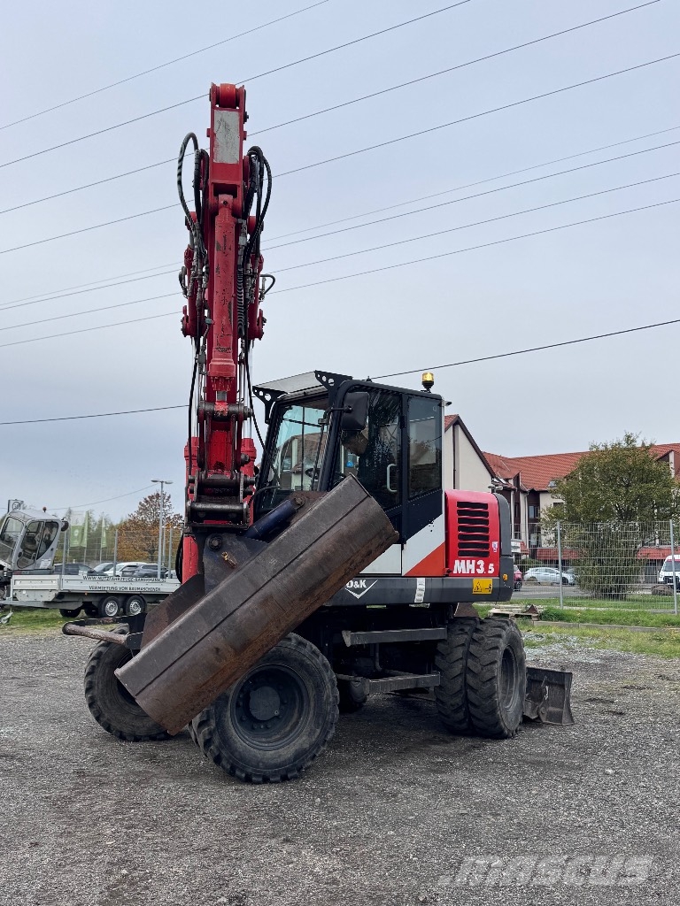 O&K MH 3.5 Mobilbagger Verstellausleger 3 Löffel MS08 Pelle sur pneus