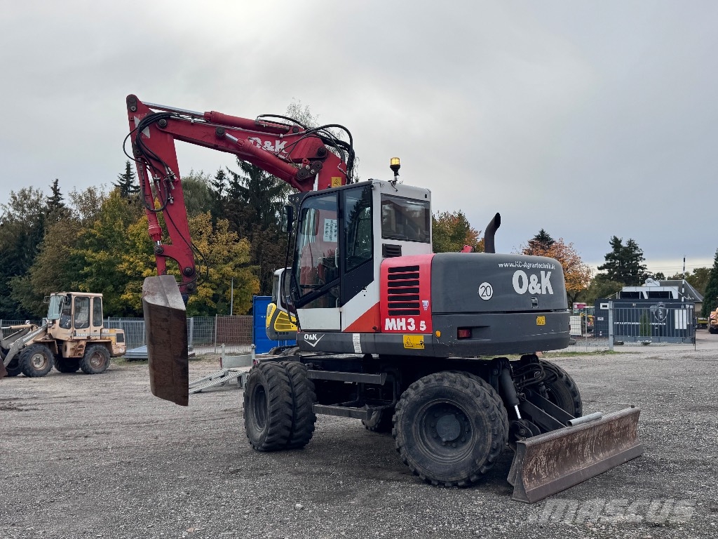 O&K MH 3.5 Mobilbagger Verstellausleger 3 Löffel MS08 Pelle sur pneus