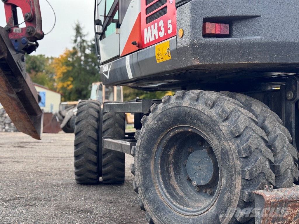 O&K MH 3.5 Mobilbagger Verstellausleger 3 Löffel MS08 Pelle sur pneus