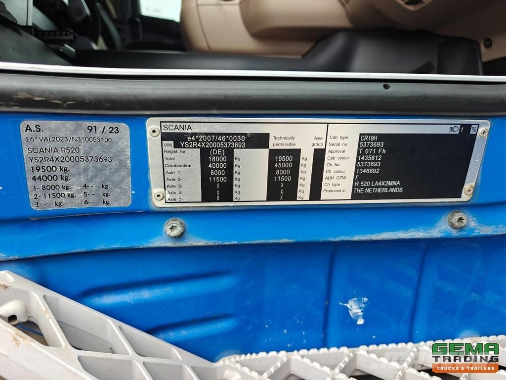 Scania R520 4x2 Streamline Euro6A - V8 - Retarder - Hydra Çekiciler