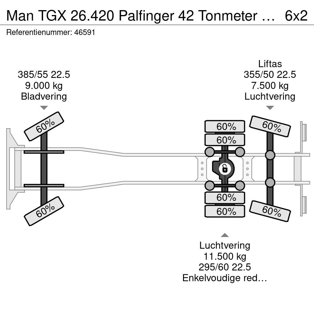 MAN TGX 26.420 Palfinger 42 Tonmeter laadkraan Kranen voor alle terreinen