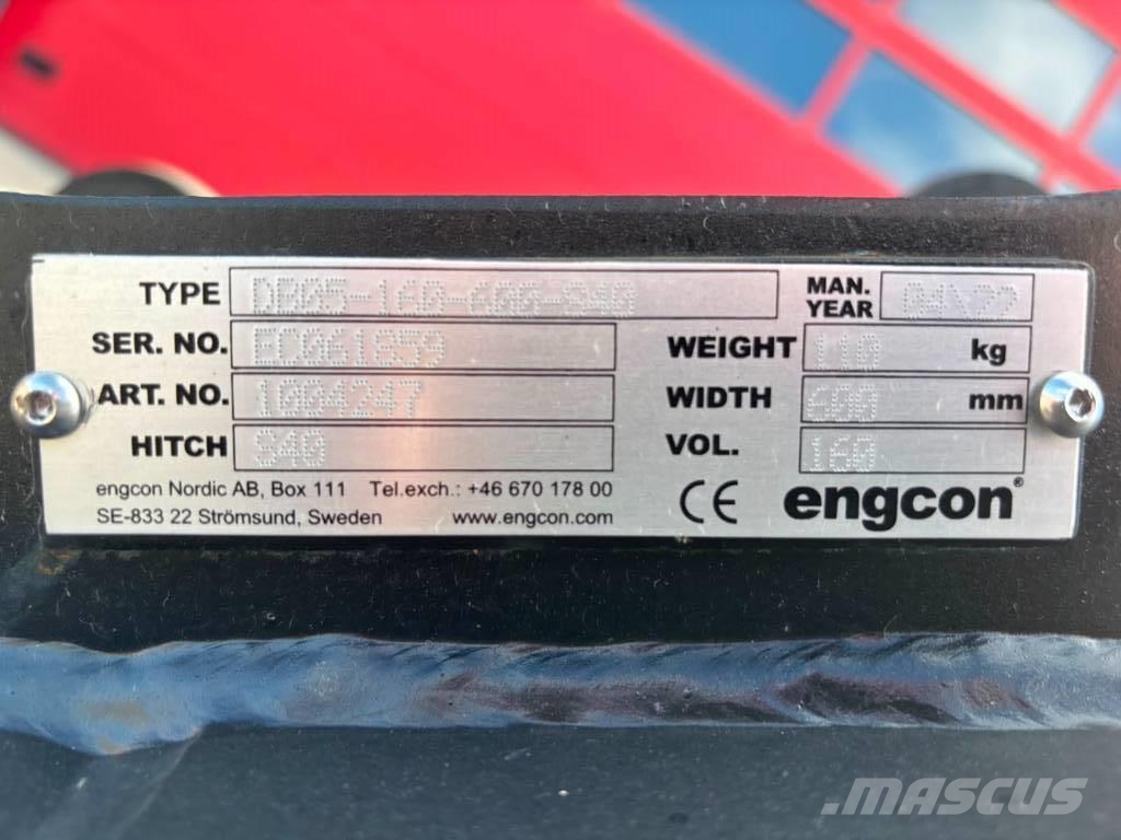 Engcon Kuokkakauha 600mm / 160L S40 Cucharones