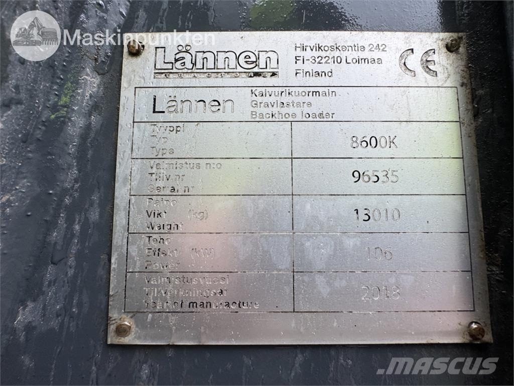 Lännen 860K Premium Frontaliniai krautuvai ir ekskavatoriai