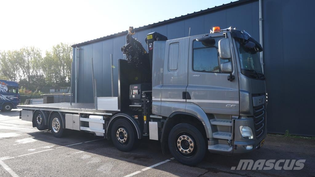 DAF CF 480 8x2 Open box truck with Hiab X-Hiduo 228 E- Grúas todo terreno
