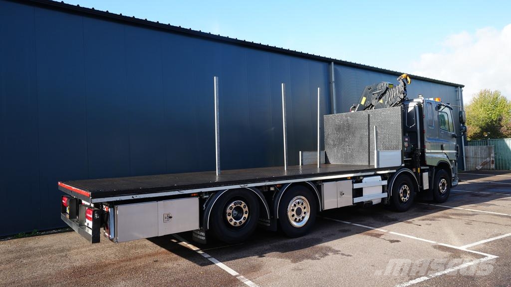 DAF CF 480 8x2 Open box truck with Hiab X-Hiduo 228 E- Grúas todo terreno