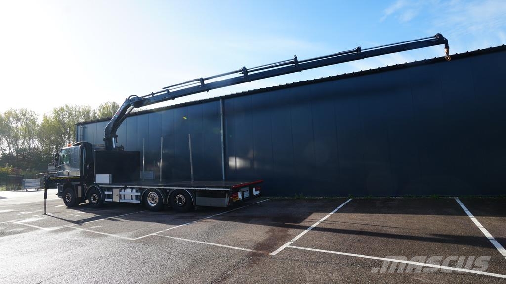 DAF CF 480 8x2 Open box truck with Hiab X-Hiduo 228 E- Grúas todo terreno