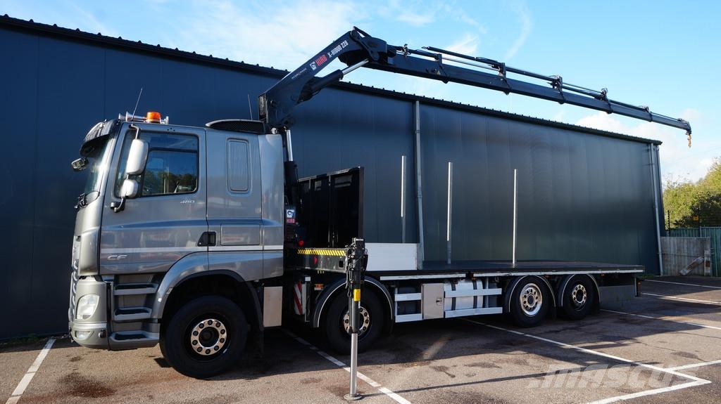 DAF CF 480 8x2 Open box truck with Hiab X-Hiduo 228 E- Grúas todo terreno
