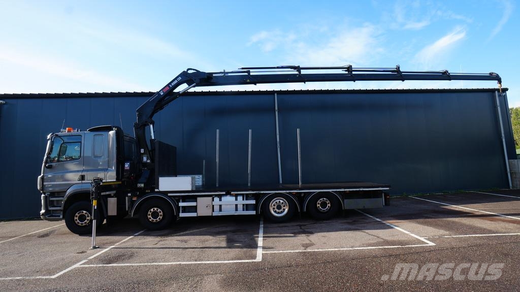 DAF CF 480 8x2 Open box truck with Hiab X-Hiduo 228 E- Grúas todo terreno