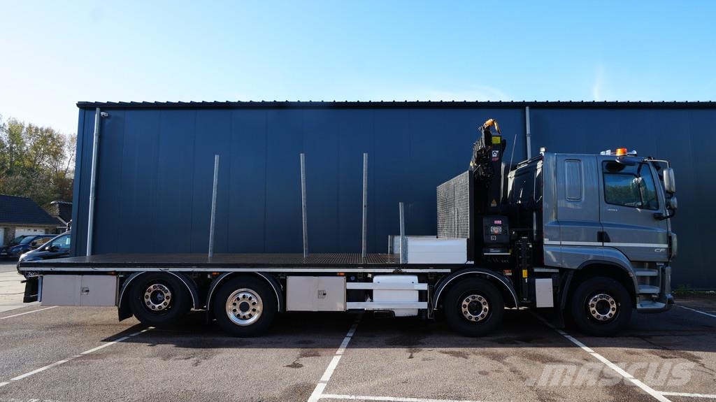 DAF CF 480 8x2 Open box truck with Hiab X-Hiduo 228 E- Grúas todo terreno