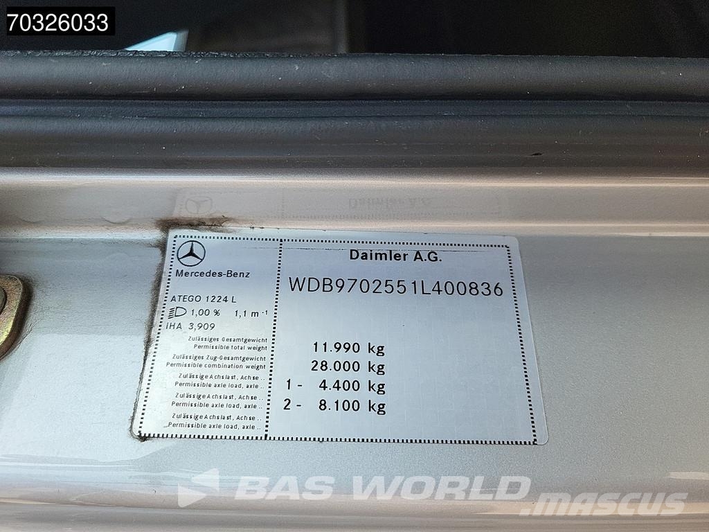 Mercedes-Benz Atego 1224 Atego 4X2 APK 03-2027 Machine Transport Kamioni sa otvorenim sandukom