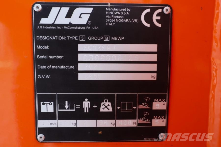 JLG EC520AJ Electric, 18m Working Height, 10.65m Reach Plataformas con brazo de elevación manual