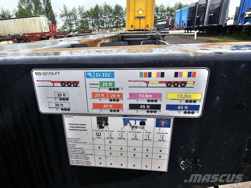 D-tec FLEXI TRAILER - ALL CONNECTIONS - BPW DRUM - APK/T Semirremolques portacontenedores