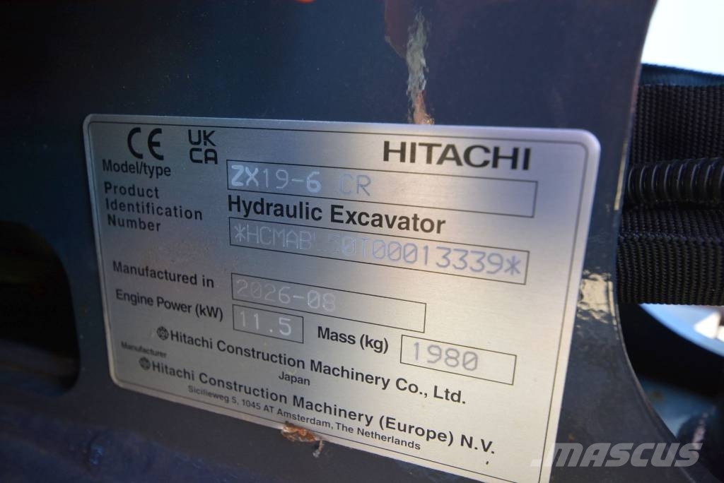 Hitachi ZX 19-6 Мини екскаватори < 7 т