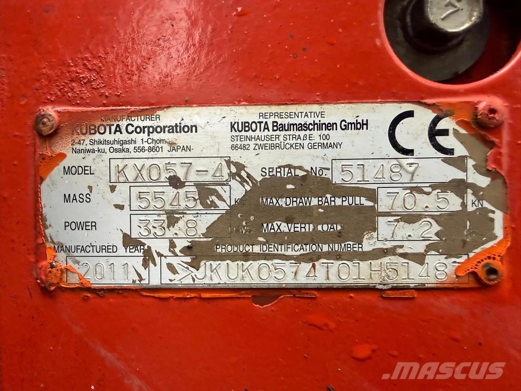 Kubota KX057-4 | A/C Minigraafmachines < 7t