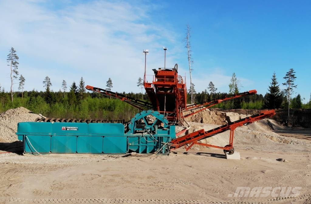 Terex + POWERSCREEN WASHING PLANT Used sand washing plan أجهزة فحص متنقلة