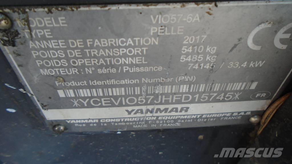 Yanmar Vio 57 Mini Escavadoras <7t